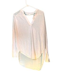 Lush White V-Neck Blouse